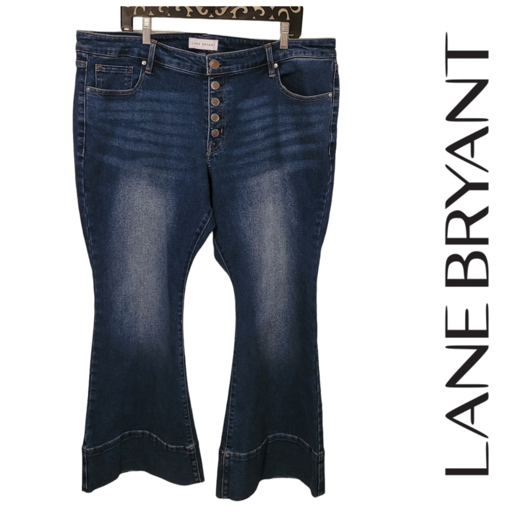 Lane Bryant Mid Rise Flared Jeans- Flex Majic Waistband-Straight Fit- NWOT